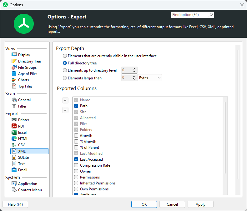 _images/TreeSize-MainWindow_Options_XML.png
